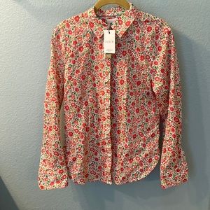J Crew Liberty floral button down shirt blouse